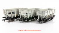 ACC1018-HUO-T Accurascale British Railways 24.5-ton HOP24 / HUO Coal Hopper Wagon - Three wagon multi-pack - Grey TOPS Pack T